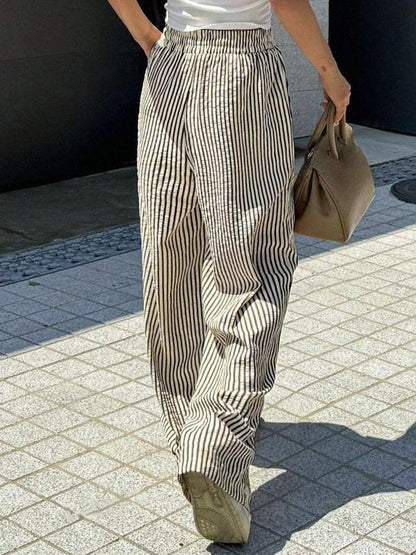Striped Drawstring Trousers
